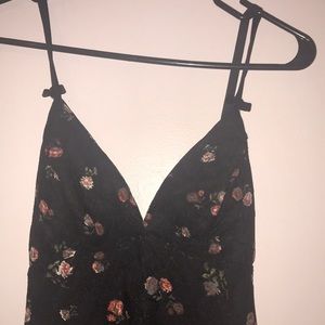 Black mini dress with see-through lace train☺️